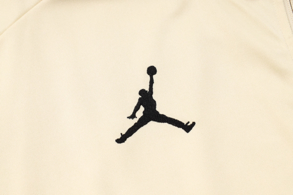 Conjunto Paris Saint Germain Zíper Longo Bege