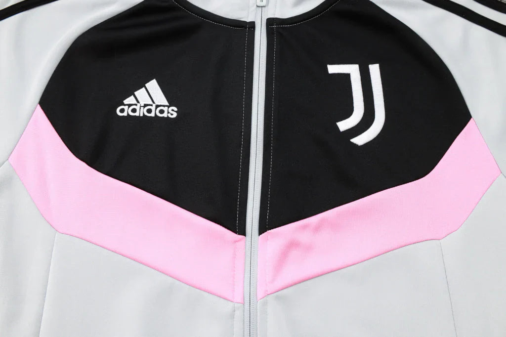 Conjunto Juventus Zíper Longo Cinza