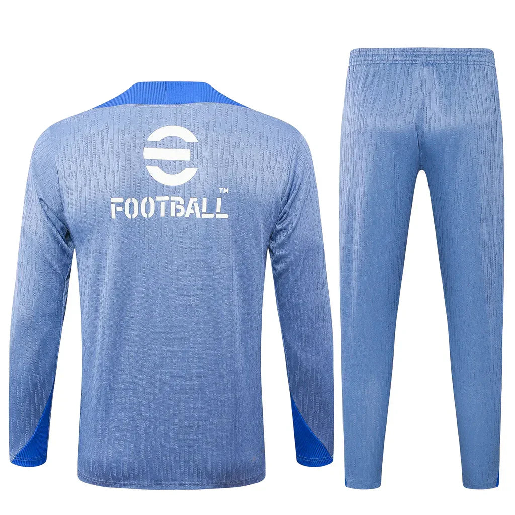 Conjunto Inter de Milão Zíper Curto Treino Azul Claro 2024/25