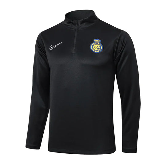 Conjunto Al Nassr Zíper Curto Treino Preto 2024/25