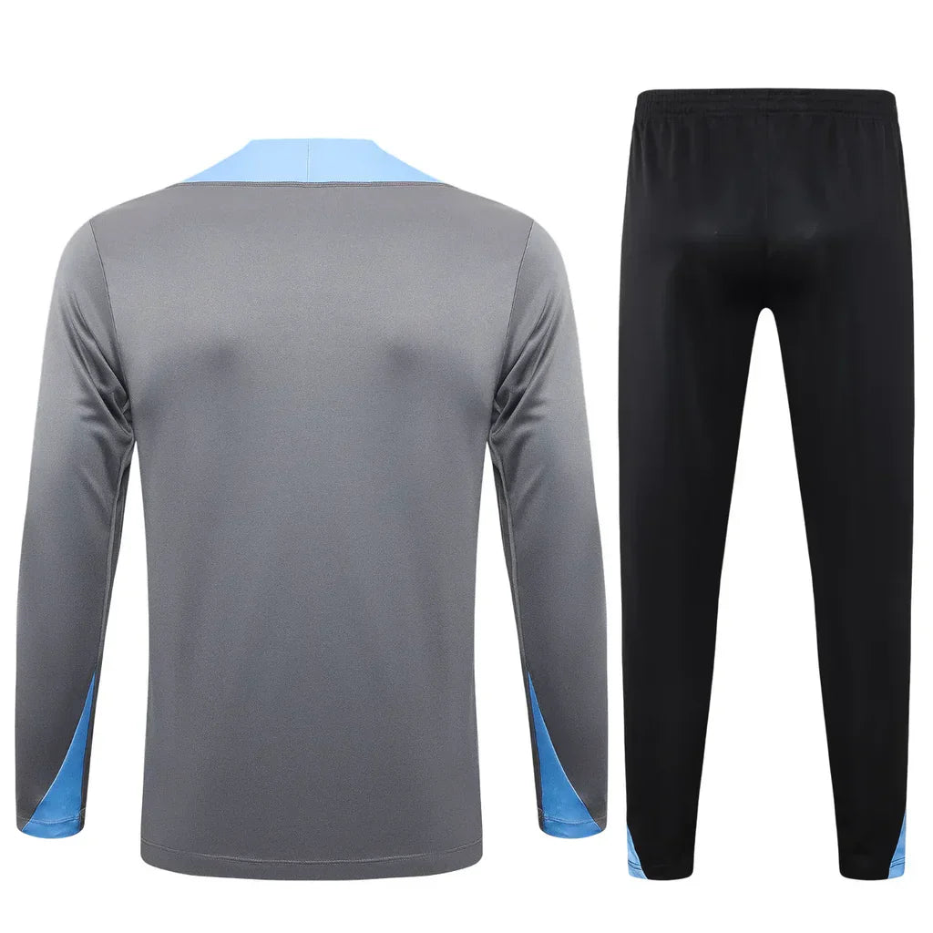 Conjunto Tottenham Zíper Curto Treino Cinza 2024/25