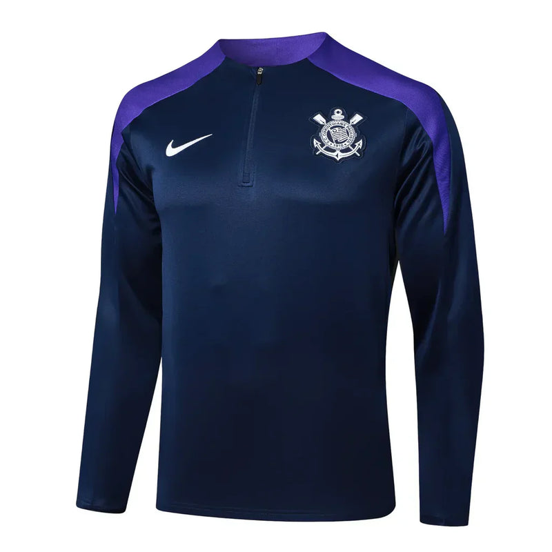 Conjunto Timão Zíper Curto Treino Roxo 2024/25
