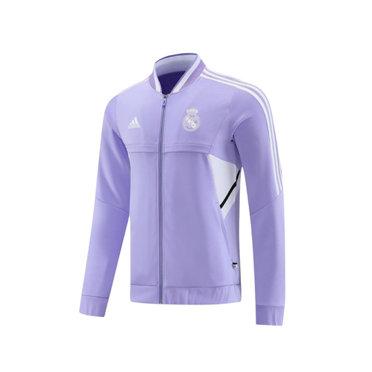 Conjunto Real Madrid Zíper Curto Lilás e Preto