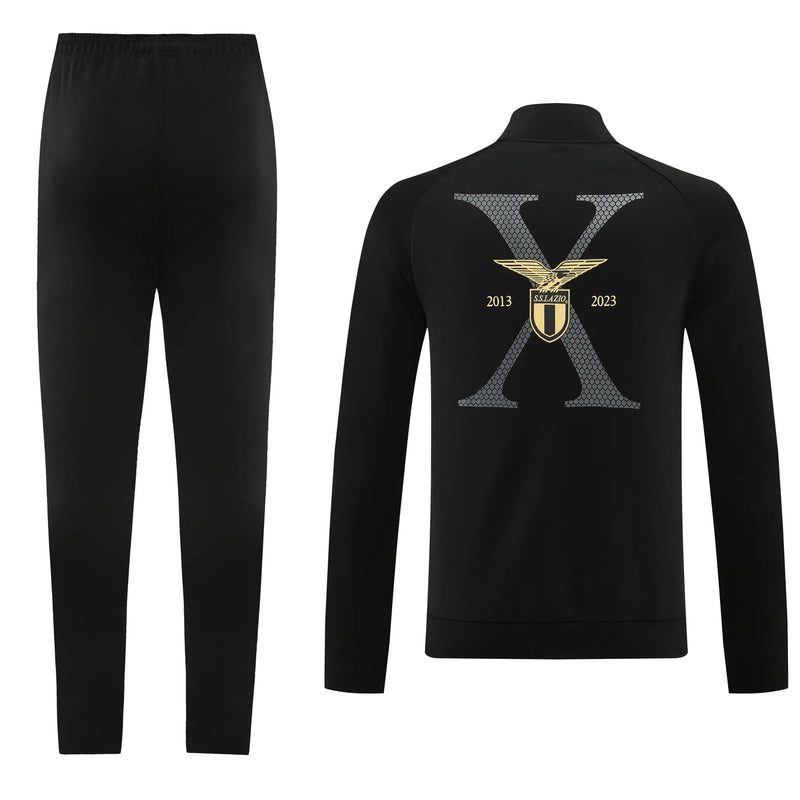 Conjunto Lazio Zíper Longo All Black