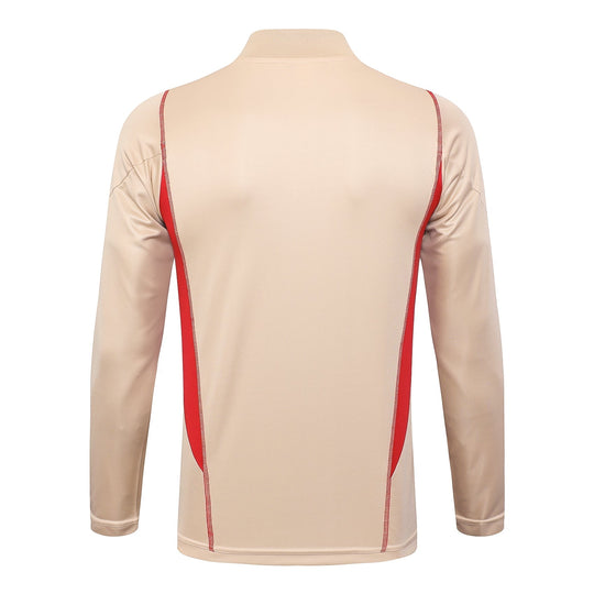 Conjunto São Paulo Zíper Curto Bege