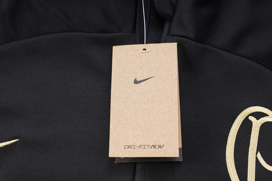 Conjunto Timão Ziper Curto Treino Preto